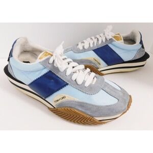 TOM FORD James Low Top Sneaker Blue Rubber Sole sz 11